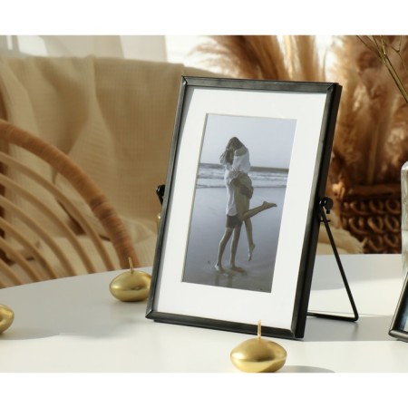 Photo frame Metal in 1 photo 10x15 cm "Loft. Strict lines" black 20x15 cm-4