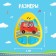 Musical keychain, sound, yellow color