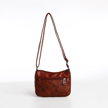 Cross-Bodi Bag on a zipper, brown color