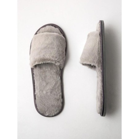 Women's slippers open nose, size 39-41, color gray color-3
