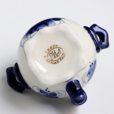 Souvenir "Samovar", Small, Gzhel, Porcelain, 12x10 cm-4