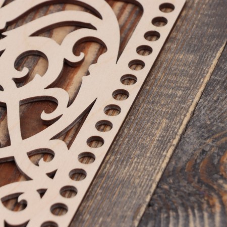 Set 3 pcs a blank for knitting square monograms, plywood 25x25, 20.5x20.5, 15, x15 cm-1