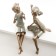 Souvenir Polystone "Children - Mischief" under bronze set 2 pcs 14.5x16x32 9x18x33 cm