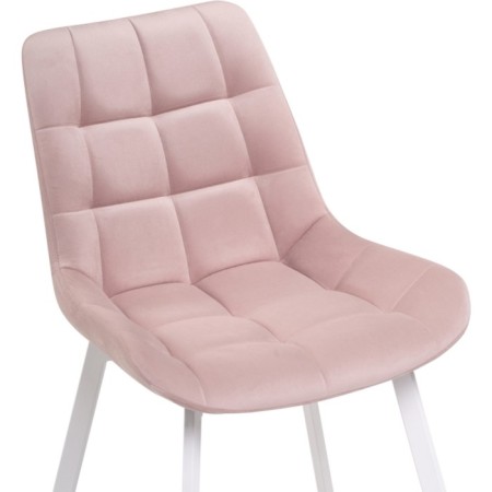 SHELS on a metal frame Chelsea Metal/velor, white/pink 49x60x80 cm-4