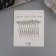 Hair crest "Medea" strip diagonal, 6 × 4.5 cm, silver