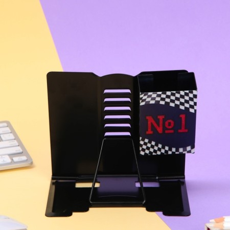 Book stand with an organizer for pencils "No. 1", 16 x 16 cm-3