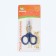 Coglot scissors curved with rubberized handles, a hole of 6 mm, dark blue