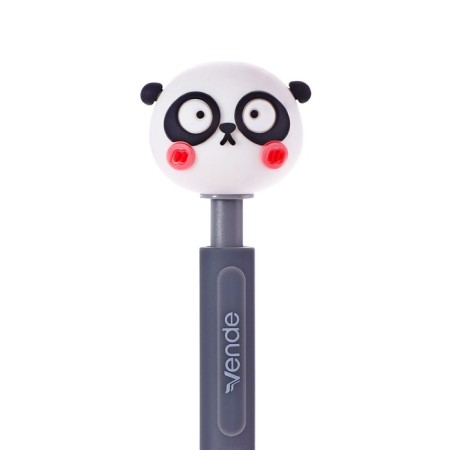 Ballpoint pen "Panda", automatic, node 0.5 mm, blue ink, gray case-2
