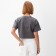 T-shirt shortened female Minaku Oversize Fit: Graphite Color, Rr. 48