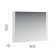 York mirror, 802 × 20 × 602 mm, white / white gloss color