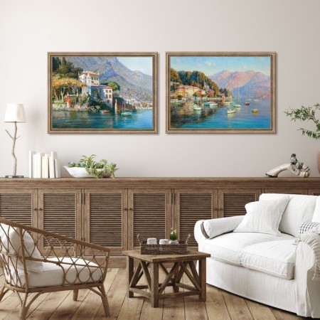 Reproduction of the picture "Morning Light", 50x70 cm, frame 56-014-5