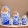 Doll "gzhel", blue dress, 5 puppet, 18 cm