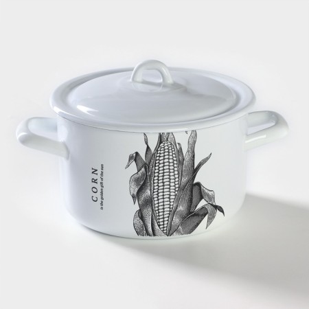 Cylindrical pan, 2.9 liters, induction, metal cover, MIX drawing