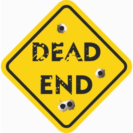 Decorative sign (poster) "dead end" 32x32 cm, plastic