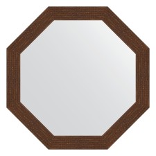 Mirror in the baguette frame, mosaic antique copper 70 mm, 73.0x73.0 cm
