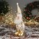 Soft toy "Santa Claus in a suit with flowers" 36x19 cm, golden white