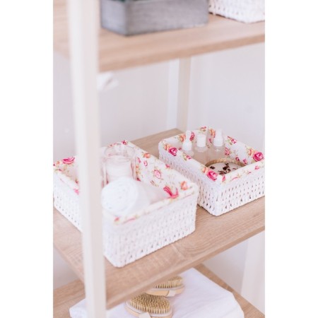 Set of storage baskets, manual weaving, 3 pcs: from 19 × 13 × 8 cm to 26 × 20 × 11 cm, white color-12