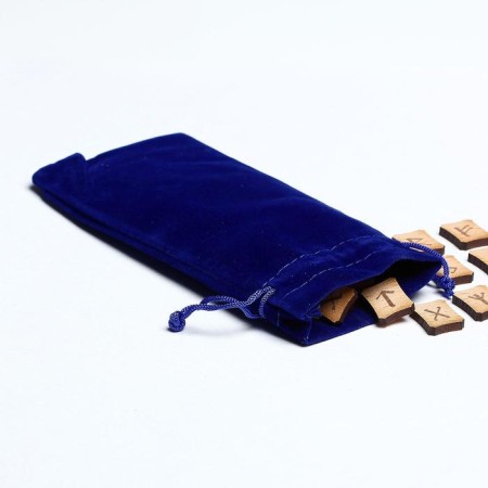 Runes for fortune telling "Scandinavian", 25 pcs, natural oak, bag-6