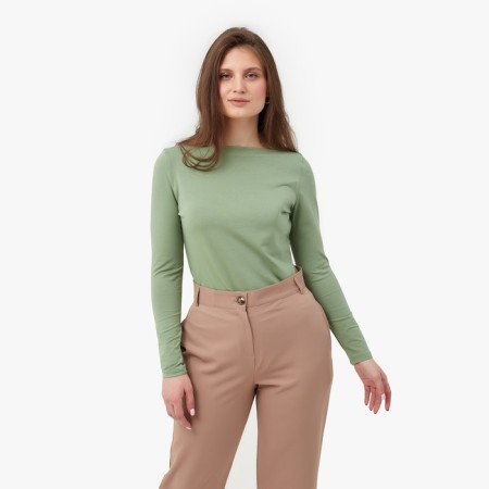 Longsliv Women's Minaku: Basic Line Olive Color, Rr. 48