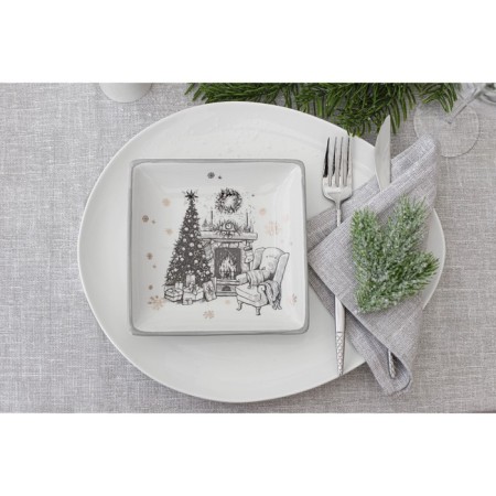 Serving share "Hugge", 15 × 15 cm, white color-5