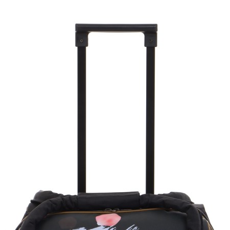 Small Small suitcase 20 "with a bag, a lightning department, with an extension, the color is black-4