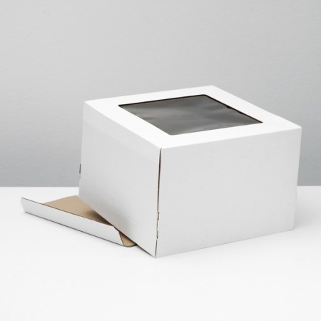 Box for a cake with a window, 30 x 30 x 19 cm-1