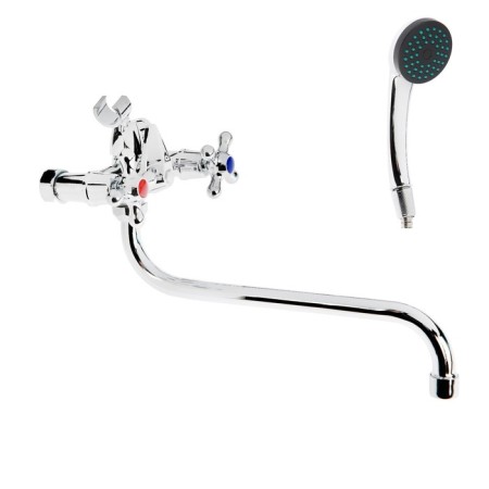 Bath mixer Istok Life Standard 0402.714, two -wound, with long surge, chrome