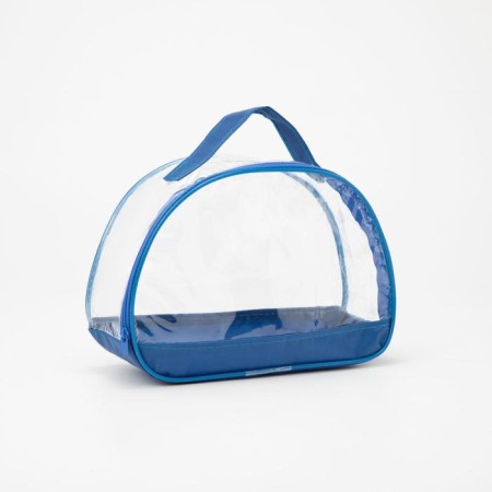 Lightning cosmetic bag, blue/transparent color-1