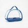 Lightning cosmetic bag, blue/transparent color