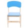 Wooden stool, children's, adjustable, blue color