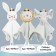 Toy - Comforter "Elephant Eli", rattle, eruption, crumb I
