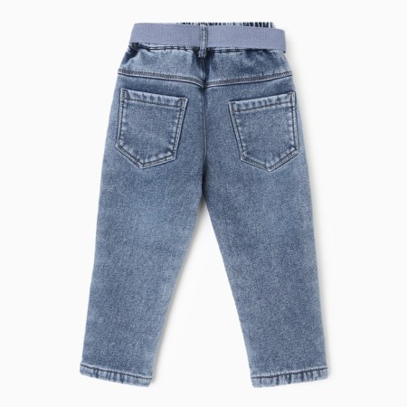 Jeans for the boy, I have started, the color is blue, height is 74 cm-3