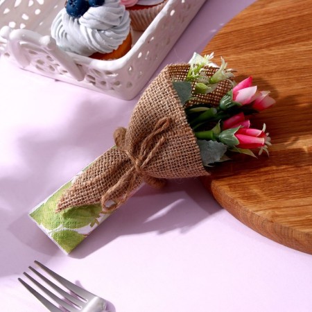 Set for decoration: Topper "Happy Birthday" 1 pc, a ring for napkins 1 pc, mix-10