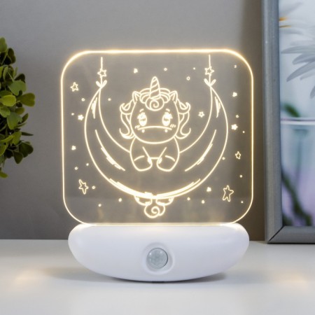 Nightnight "Unicorn" LED 3W USB AKB White 12x14.5 cm Risalux