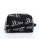 Cosmetic bag with lightning, black color