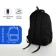 Youth backpack on lightning, 5 pockets, black/blue color