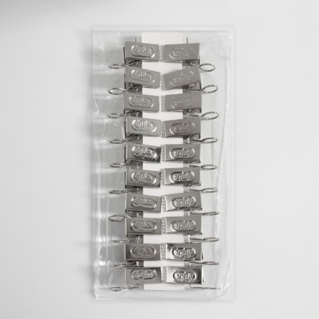 Close for curtains, 32 × 11 mm, 20 pcs, silver color-2