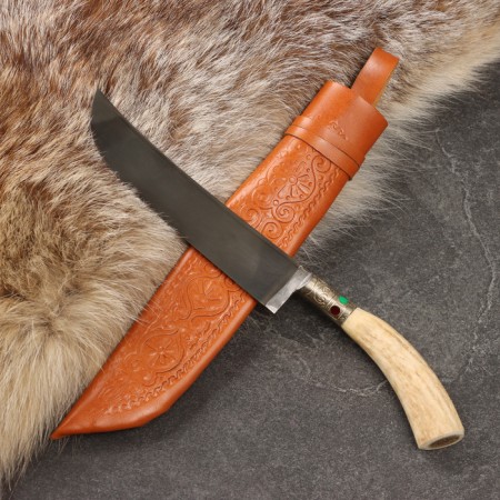 Knife Pchak Sharkhon-Big, Kosul, Garda Milechior with engraving, SHX-15 (15-17cm)-4