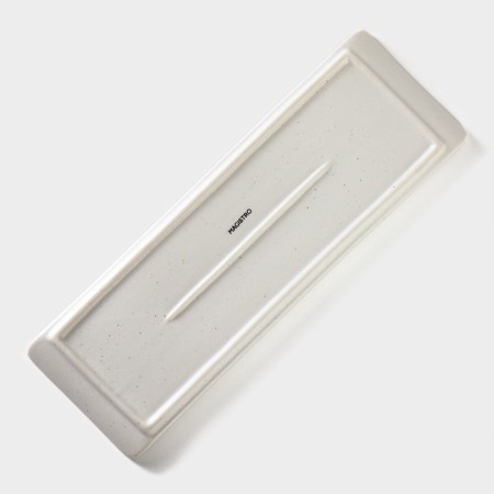 Porcelain dish for feeding Magistro Slate, 30 × 10 cm, white color-3
