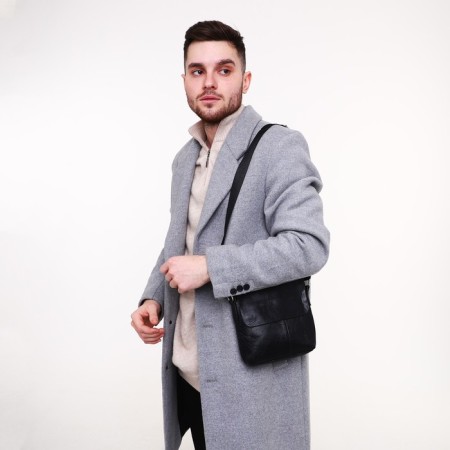 Male bag, black color-5
