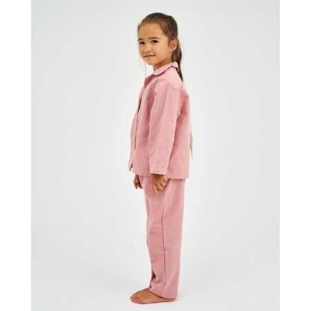 Pajama nursery (shirt, trousers) kaftan "stars", p. 110-116, pink-5