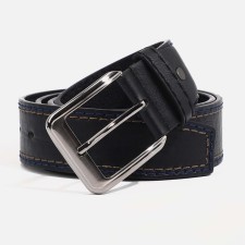 Male belt, width 4.5 cm, screw, buckle metal, black color