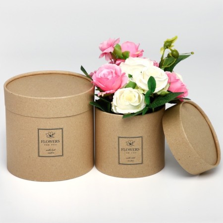 A set of hats from craft 2 in 1, gift packaging, Flowers, 12 x 12, 15 x 15 cm-1