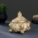 Casket, ivory/gold 15x12x14cm