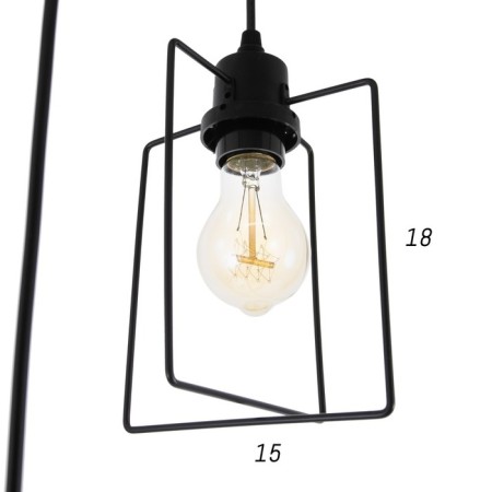 Economic light "Tempo" 3x40W E27 Black 49x49x78 cm.-4