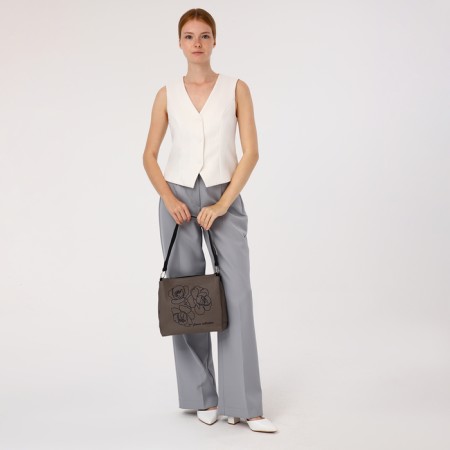 Female bag "golden rain" with lightning, brown color/black-6