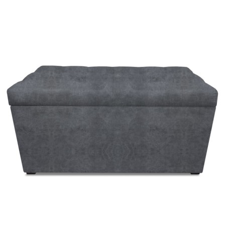Puff with a lid and weighting, 800 × 400 × 420 mm, Dakota velor, Grey color-3