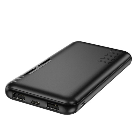 External battery Hoco J82, Li -Pol, 10,000 mAh, microUSB/type -C - 2 A, 2 USB - 2 A, black-3