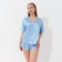 Female pajamas (shirt, shorts) minku: Light Touch, Blue color, size 48