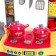 Game set "Dream kitchen" with dishes and products, light, sound, works from batteries